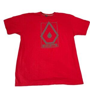Volcom True To This Mens XL Red T-shirt Skateboarding
